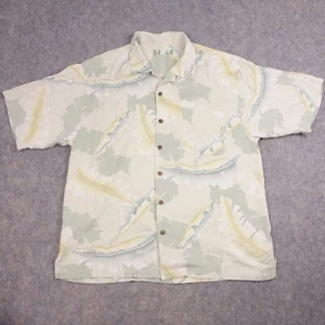 Tommy Bahama Button Up Shirt XL Silk Floral Multicolor Hawaiian Camp Travel Mens - Picture 1 of 7