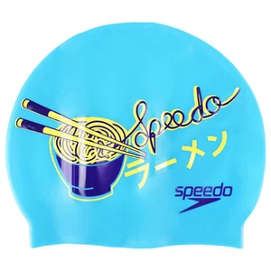 Speedo Printed Blue Silicone Swimming Cap - Picture 1 of 1