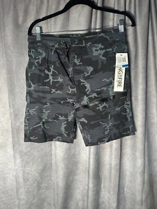 RIng of Fire boy's Shorts XL Green Camo Gym Jogger Shorts Pull On - Picture 1 of 2