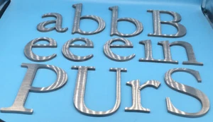 Lot of Metal Silver Brushed Letters 6” and 4” - Bild 1 von 11
