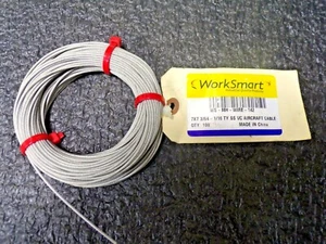1/16" x 3/64" Diam, Aircraft Cable 270 Lb Strength, 7 x 7 Strand Core, VINYL, RG - Picture 1 of 5