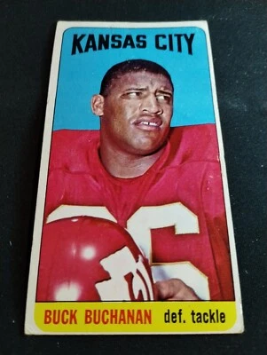 Topps Buck Buchanan KC Chiefs 1965 #94: bien centrado, pliegue ligero en muy buen estado + ¡mira!! Foto 1 de 4