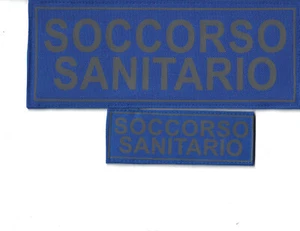 Patches mit Klett reflektierend Emblem Aufnäher Etikett SOCCORSO SANITARIO Neu - Picture 1 of 4
