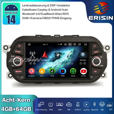 Android 14 CarPlay Autoradio GPS Navi DAB+4G für Fiat Tipo Aegea Egea Dodge Neon - Bild 1 von 4