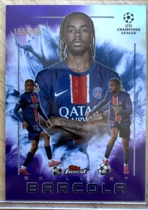 Bradley Barcola Skillset Insert Purple /299 2024-25 Topps Finest UEFA Soccer - Picture 1 of 2