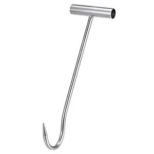 12" 300mm T-Handle Meat Boning Hook Galvanized Curved T Hooks for Butcher - Picture 1 of 6