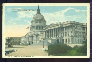 View of the United State Capitol WASHINGTON DC Vintage 1917 Postcard - Picture 1 of 1