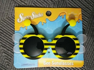 Bee Lil' Characters Child Costume Shades Party Favor UV Sunglasses Sun-Staches - Image 1 of 2