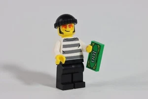 LEGO® City Minifigure Thug Thief Bad Guy Criminal with Stolen Money - Picture 1 of 8