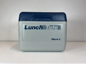 GOTT Lunch Tote 6 Pack Cooler Model 1806 USA Blue Gray Vintage - Picture 1 of 10