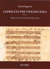 Nicolo Paganini Capriccio Per Vioino Solo M.S. 54 (HL50602180)