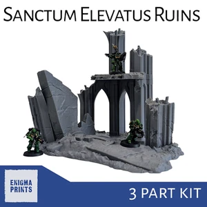 Sanctum Elevatus Ruins - 28mm 3D Printed Gothic Terrain for Tabletop Wargaming - Picture 1 of 8