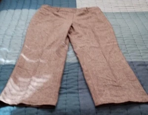 Evan Picone petite 12p tan wool pants with red and yellow threads inside lining - Picture 1 of 3