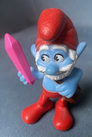 Peyo SMURFS Papa Smurf McDonald's Happy Meal Toy PVC Figure 2013 Cover