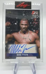 Leaf Pro 2021 set deportivo multideportivo Mike Tyson azul marino autógrafo retratos 3/4 - Imagen 1 de 2