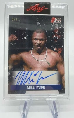 2021 Leaf Pro Set Sports Multi-Sport MIKE TYSON Navy Autograph Portraits 3/4 - Image 1 of 2