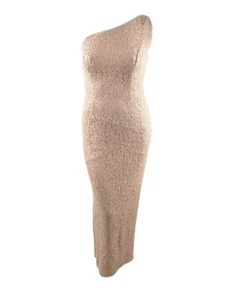 Adrianna Papell Women's One-Shoulder Lace Gown (12, Blush) - Picture 1 of 3