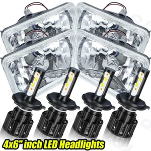 Fit Nissan 720 1983 1984 1985 1986 4pcs 4x6 inch DOT LED Headlights Hi-Lo Beam - Picture 1 of 15