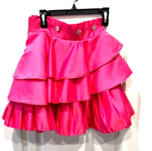 NWT Kids World of USA Hot Pink Tier Party Skirt with Petticoat, Size 8 AS IS - Picture 1 of 3