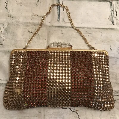 Vintage 1930's West GermanyArt Deco Style Cut Crystal Rhinestone Flapper Purse - Image 1 of 4