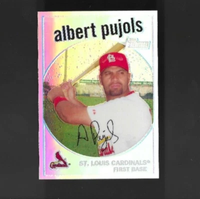 2008 Albert Pujols Topps Heritage Chrome Refractor #C15 Cardinals 528/559 - Image 1 of 2