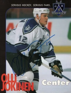 Olli Jokinen Signed Autographed 8.5X11 Photo Card Los Angeles Kings 97-98 w/COA - Picture 1 of 2