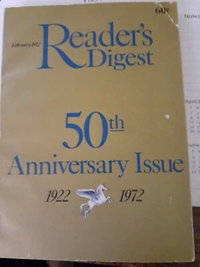 Vintage 1972 Reader's Digest 50th Anniversary Issue - Foto 1 di 3