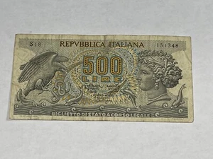 Billet Italie 500 lires 1967 (10-21/1) - Picture 1 of 2