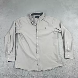 William Murray Button Up Shirt Medium Golf Vented Long Sleeve Gray Performance - Picture 1 of 11