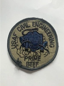 USAF Civil Engineering Prime Beef subdued patch, black letters - Picture 1 of 1