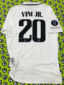 Adidas Real Madrid Soccer Football Jersey Final UEFA Supercup 2022 Vini Jr XL - Picture 1 of 5