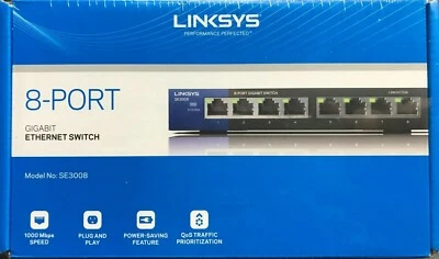 LINKSYS - SE3008 - 8-Port Gigabit Ethernet Switch - Image 1 of 3