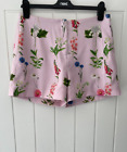 TED BAKER SZ 6  ( 0 ) BEAUTIFUL NEEVA PINK FLORAL BLOOM LINED SHORTS IMMACULATE