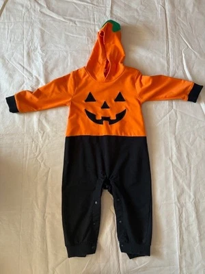Disfraz Calabaza Halloween Niños Talla 18-24M Sin Pies Una Pieza Con Capucha Cierre a Presiones Foto 1 de 4