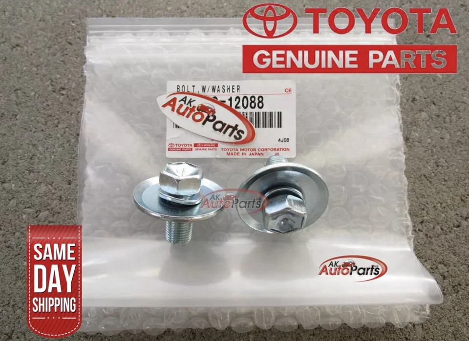 88 - 90 TOYOTA LAND CRUISER FJ62 SHOCK ABSORBER BOLT W/ WASHER QTY 2 OEM NEW - Image 1 of 4