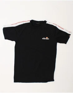 ELLESSE Mens T-Shirt Top XS Black Colourblock Cotton AL02 - Picture 1 of 3