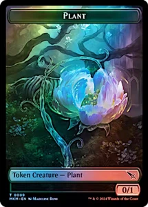 Plant/Detective 09/10 Foil Murders at Karlov Manor MTG Token - Picture 1 of 2