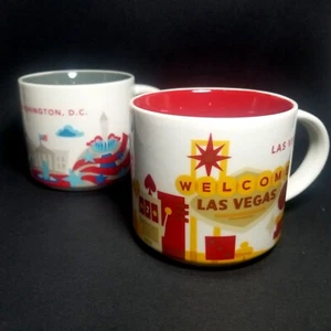 Juego de taza de café Starbucks Las Vegas Washington DC You are Here 2013 14 oz retirado - Imagen 1 de 12