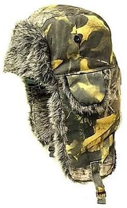 Camuflaje Camuflaje Trampero Bombardero Caza Imitación Piel Sombrero Gorra Equipo de Invierno - Imagen 1 de 1