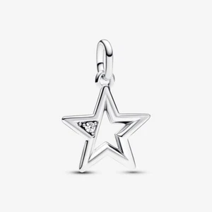 *BRAND NEW* Pandora ME Silver Sparkling Star Medallion Dangle Charm 793032C01 - Picture 1 of 4