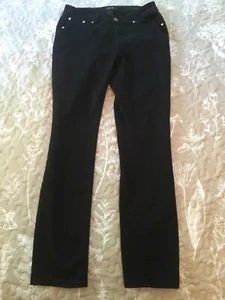 Earl Jeans donna taglia 6 skinny nero strass ricamo tasca vita bassa - Foto 1 di 7