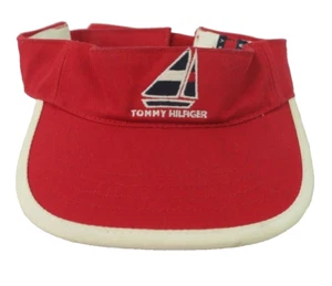 DE COLECCIÓN AÑOS 90 TOMMY HILFIGER VISERA Sombrero Rojo Saling BANDERA DE HECHIZO Logo Gorra Niño Pequeño 2T-4T - Imagen 1 de 8