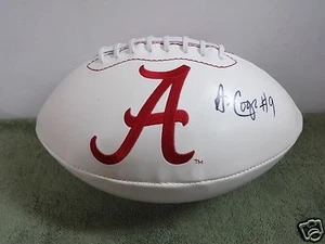 AMARI COOPER ALABAMA MAREA CARMESÍ LOGOTIPO FIRMADO FÚTBOL CON CERTIFICADO DE AUTENTICIDAD - Imagen 1 de 4