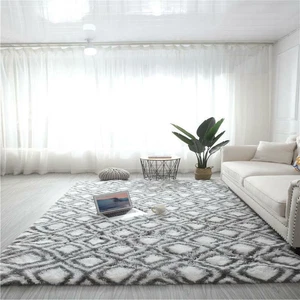 Carpet Floor Mat Balcony Bedroom Rectangular Faux Fur Carpet Bedroom Floor Mat