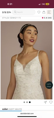 Davis’s bridal wedding dress size 12 - Image 1 of 3