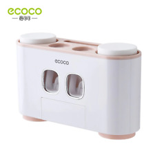 ECOCO Wall Mount Automatic Toothpaste Squeezer Dispenser Toothbrush Holder Bathr