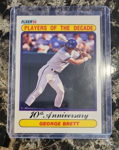 1990 FLEER BASEBALL TRADING CARD #621 GEORGE BRETT Players of the Decade