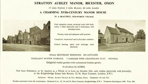 Stratton Audley Manor Bicester Estate Agent Outline Sales Details 1953 Advert - Picture 1 of 2