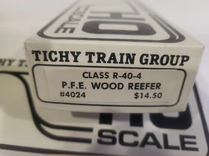 HO Tichy PFE R40-4 Wood Reefer Car kit # 4024 w/ box - Picture 1 of 3