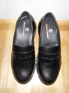 Neu!!! Jolana & Fenena Damen Loafer / Leder / Größe 37 / Schwarz - Bild 1 von 7